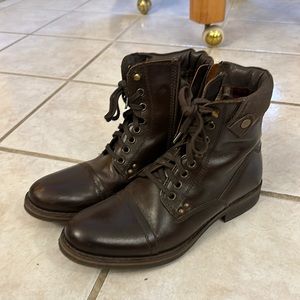Clark’s brown leather boots. Size 10.5